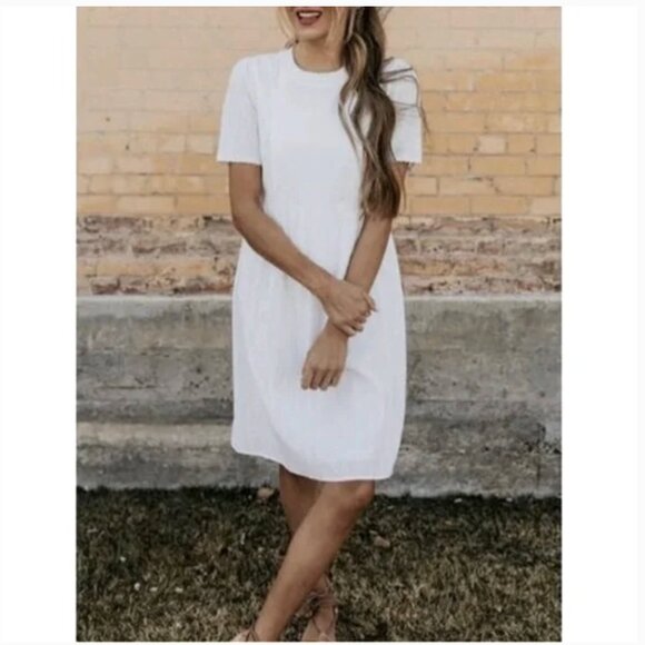 Roolee Nursing Friendly White Dress - Picture 2 of 7